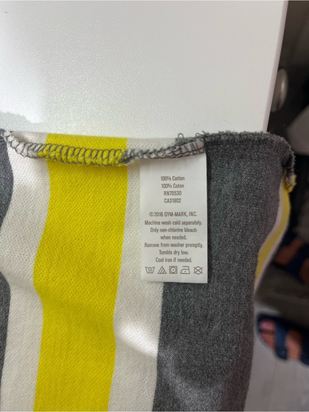 Crazy 8 Striped Polo in Yellow, Gray & White - Picture 4 of 4